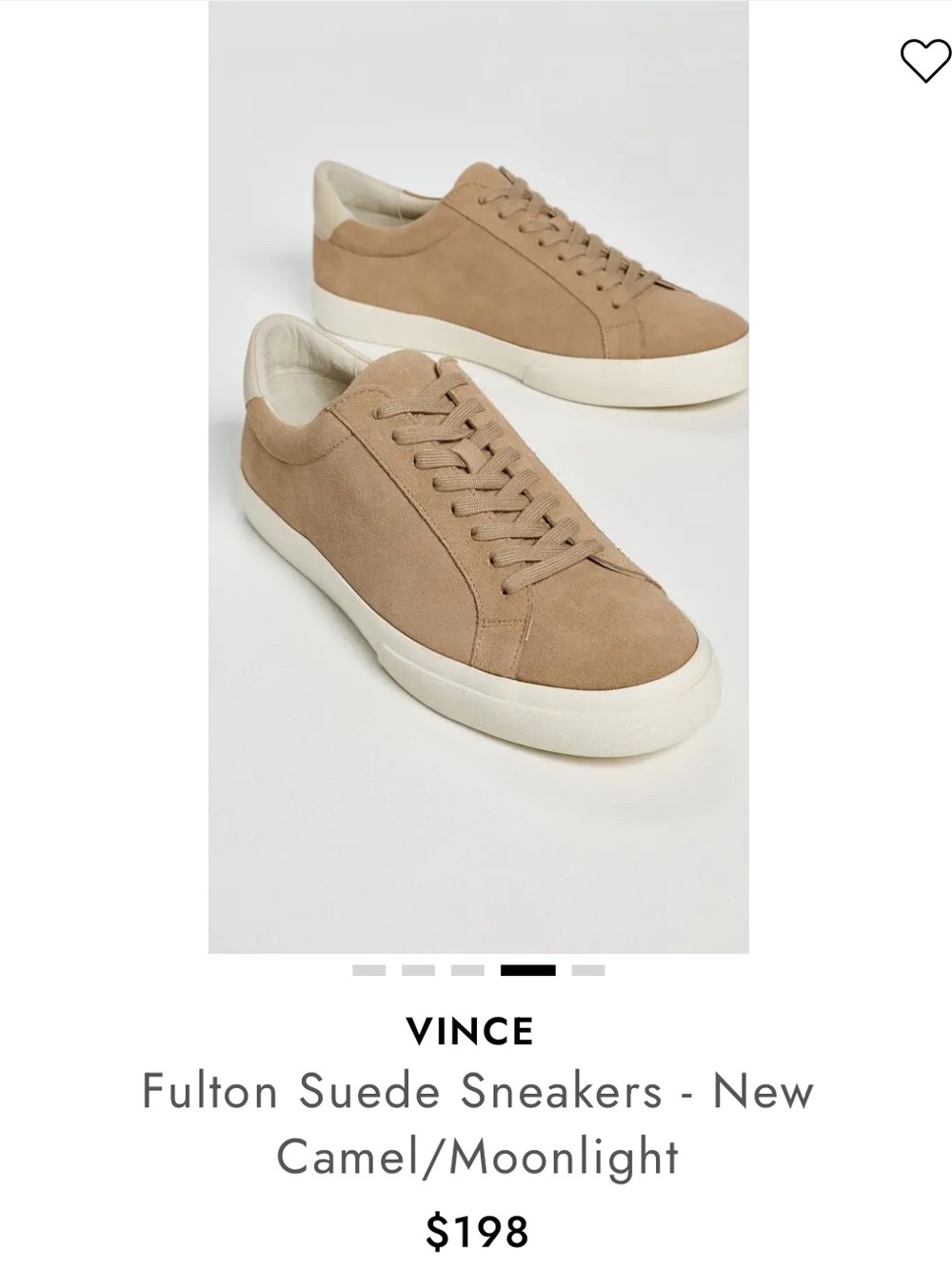 VINCE
Fulton Suede Sneakers - New
Camel/Moonlight men size 9